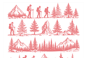 Stylized Mountain Silhouettes, a Texture Illustration by CarWrap design (Thumbnail 1 of 3)