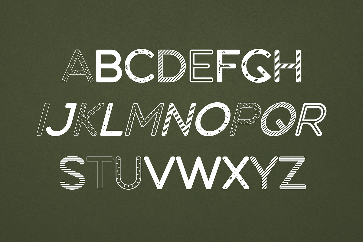 Dense creative typeface - 59 fonts, a Sans Serif Font by VP Fonts (Photo 3 of 16)