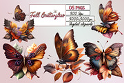 Fall Butterflies Clipart Sublimation, an Animal Illustration by EdeniaArtStudio (Thumbnail 1 of 4)