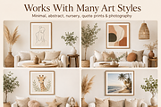 30 Boho Wall Art Mockups for Etsy, a Household Mockup by Local Marketing Templates (Thumbnail 8 of 8)