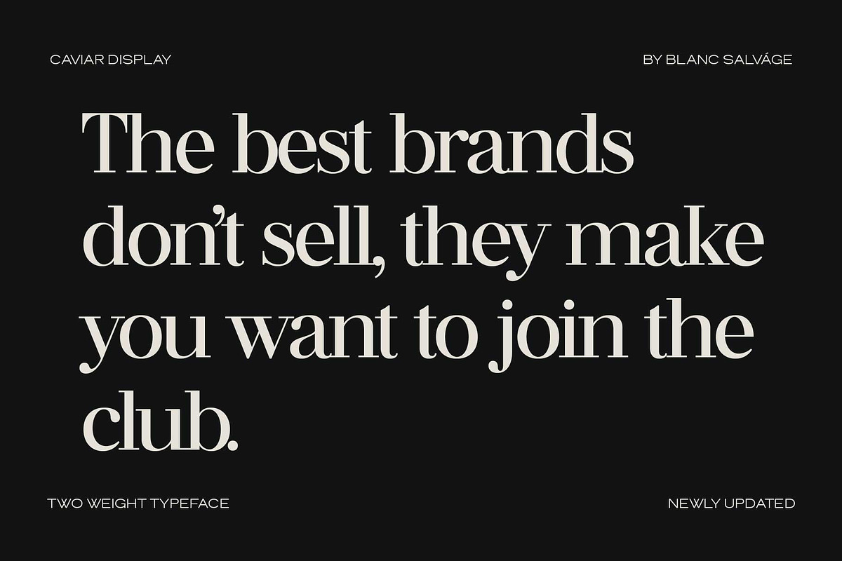Caviar Luxury Editorial Serif, a Serif Font by Blanc Salváge (Photo 7 of 9)