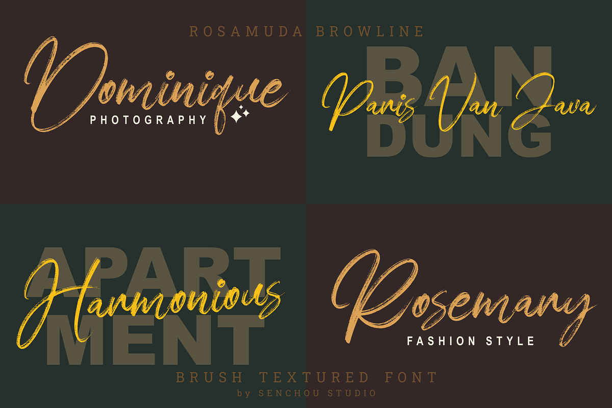 Rosamuda Browline, a Script Font by Creative Keelik (Photo 5 of 9)