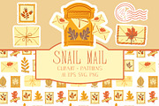 Snail Mail clipart patterns, a Seasonal Illustration by Carpet Tapete Pretzel (Thumbnail 1 of 10)