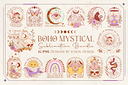 Boho Mystical PNG Sublimation Bundle, a Seasonal Illustration by LemonDesign (Thumbnail 1 of 12)