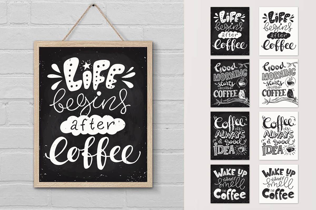 Coffee lettering posters, an Illustration by Giraffarte (Photo 7 of 7)