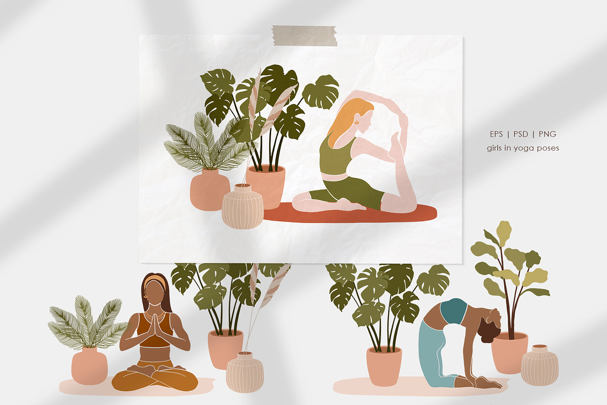 Yoga Day - Graphic Collection, an Illustration by PatrushevaYana (Photo 3 of 7)
