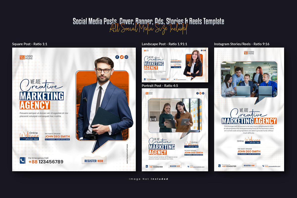Digital Marketing Social Media post, a Social Media Template by Creative_View