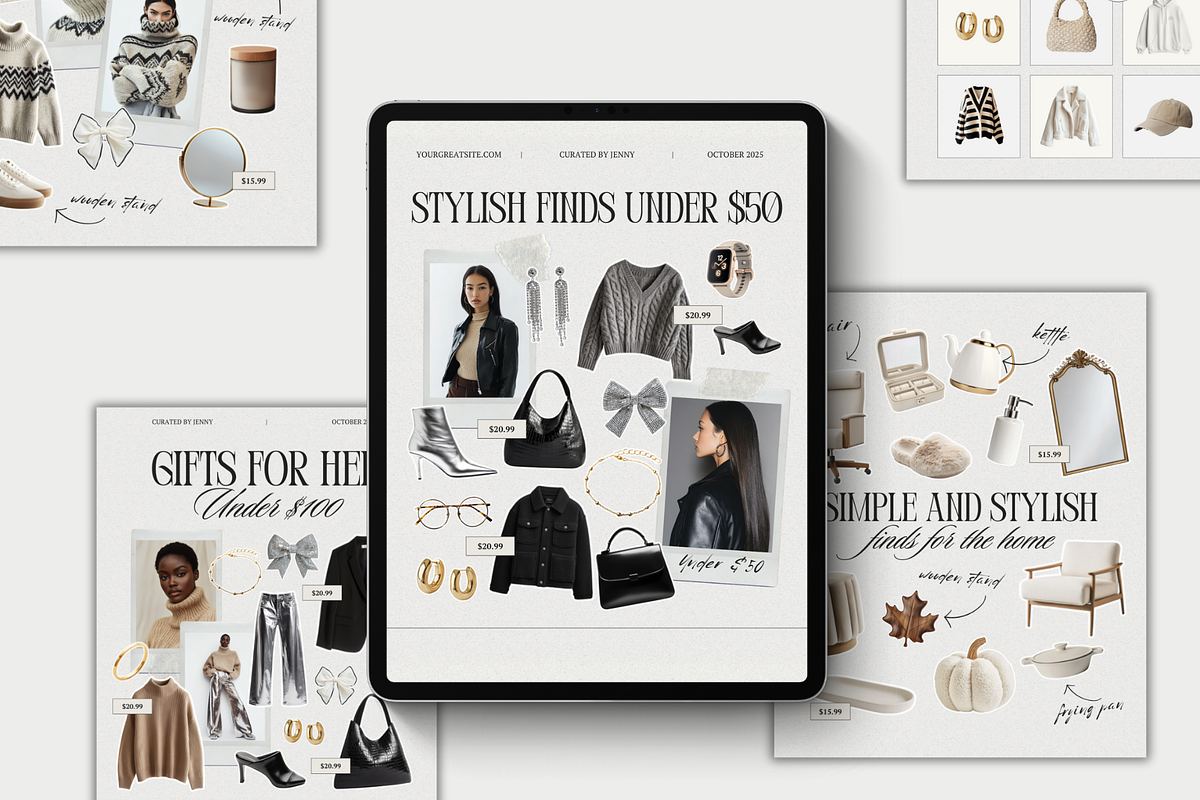 LTK Fashion Canva Templates, a Social Media Template by Xenié Creative (Photo 3 of 9)