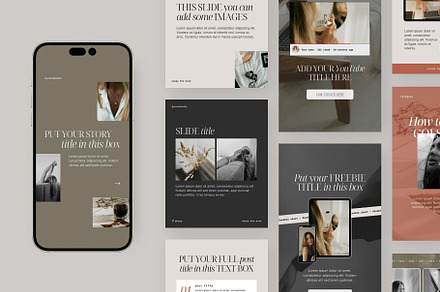 Iris Social Media Templates, a Social Media Template by Big Cat Creative