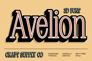 Avelion 3D, a Serif Font by Craft Supply Co. (Thumbnail 1 of 8)