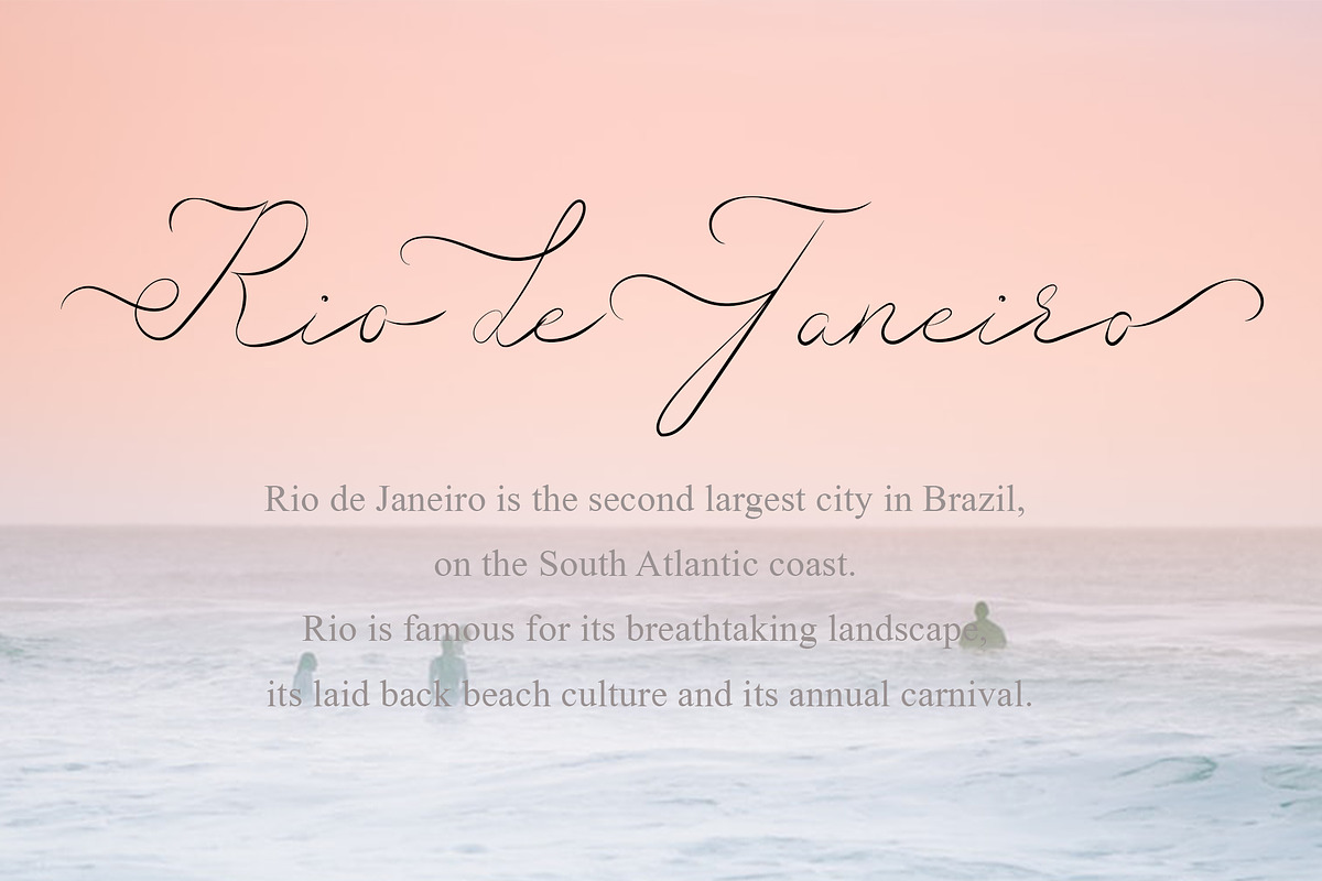Rio Love | Signature Script Font preview 5