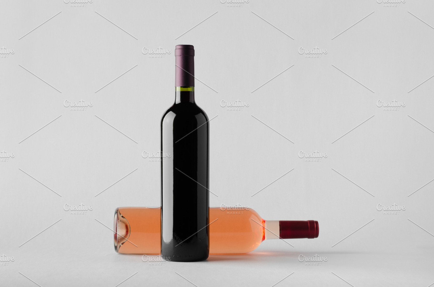 Wine bottle mockup JPEG, a Food & Drink Photo by Shablon