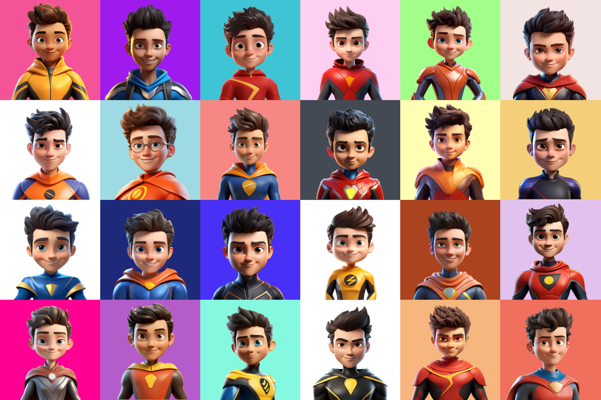 125 Animoji - Children Superhero, a Characters & Person 3D Model by Digital Blood (Photo 5 of 9)