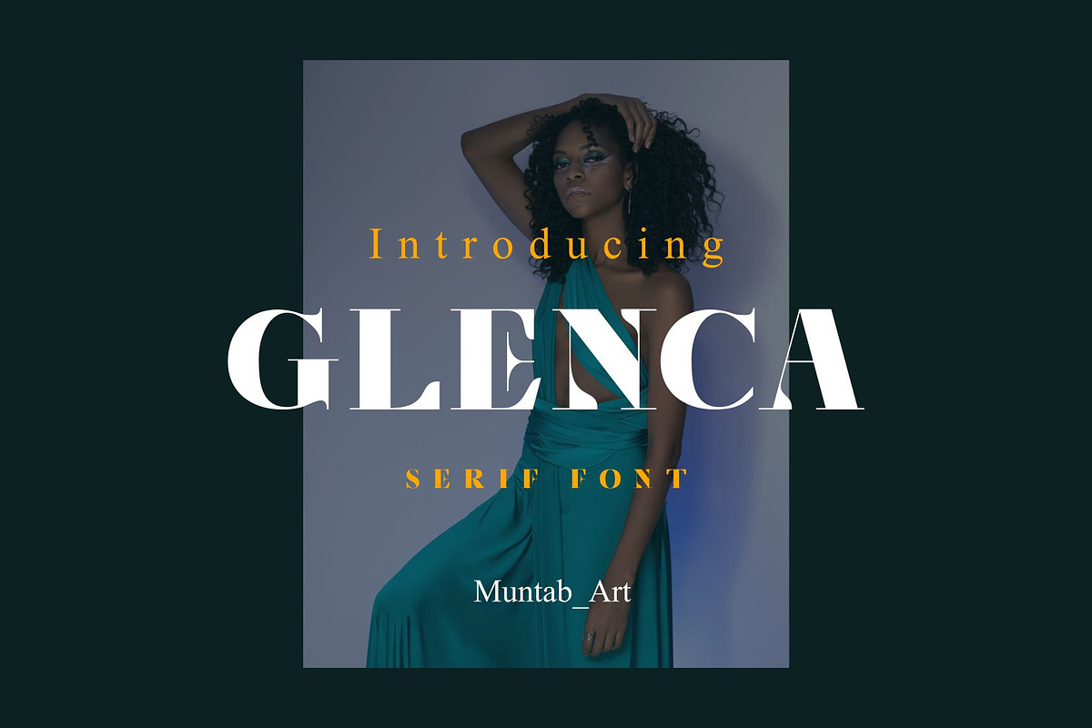 Glenca | Modern Serif font, a Serif Font by Muntab_Art (Photo 1 of 6)