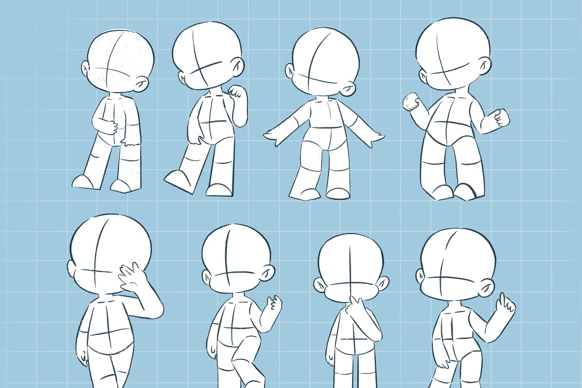 Children’s poses stamp for Procreate, a Brush Add-On by PoPshop (Photo 4 of 5)