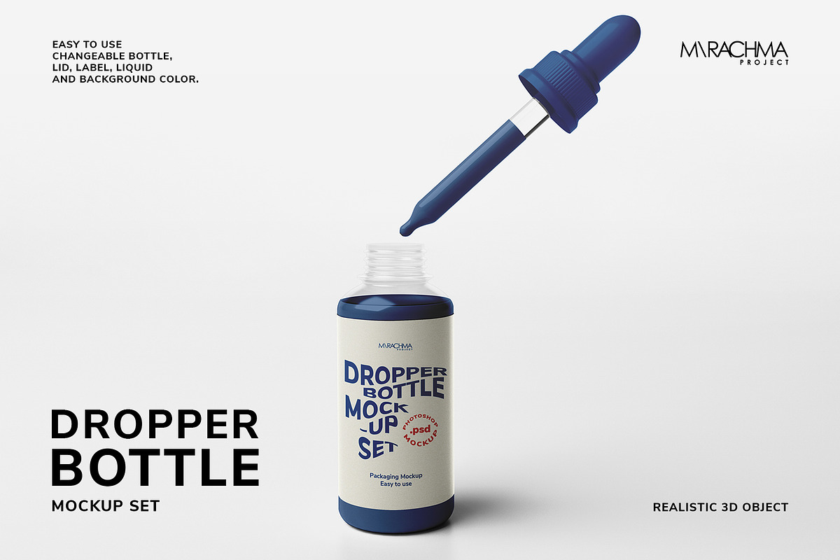 Dropper Bottle Mockup Set, a Product Mockup by Mirachma Project (Photo 1 of 7)