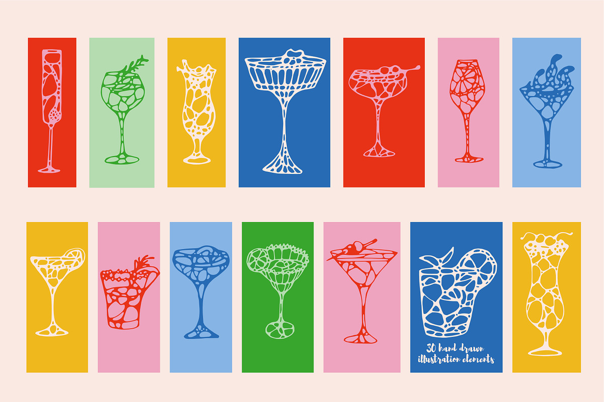 Cocktail PNG EPS Set Drawing, a Food Illustration by Anada Arty (Photo 6 of 13)