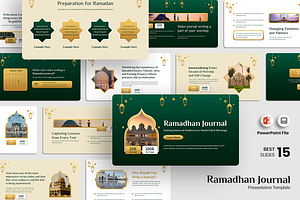 Ramadhan Journal PowerPoint Template, a Presentation Template by Iqsiart Studio