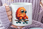 Retro Monster PNG Sublimation Bundle, an Illustration by Pixels.Craft (Thumbnail 5 of 7)
