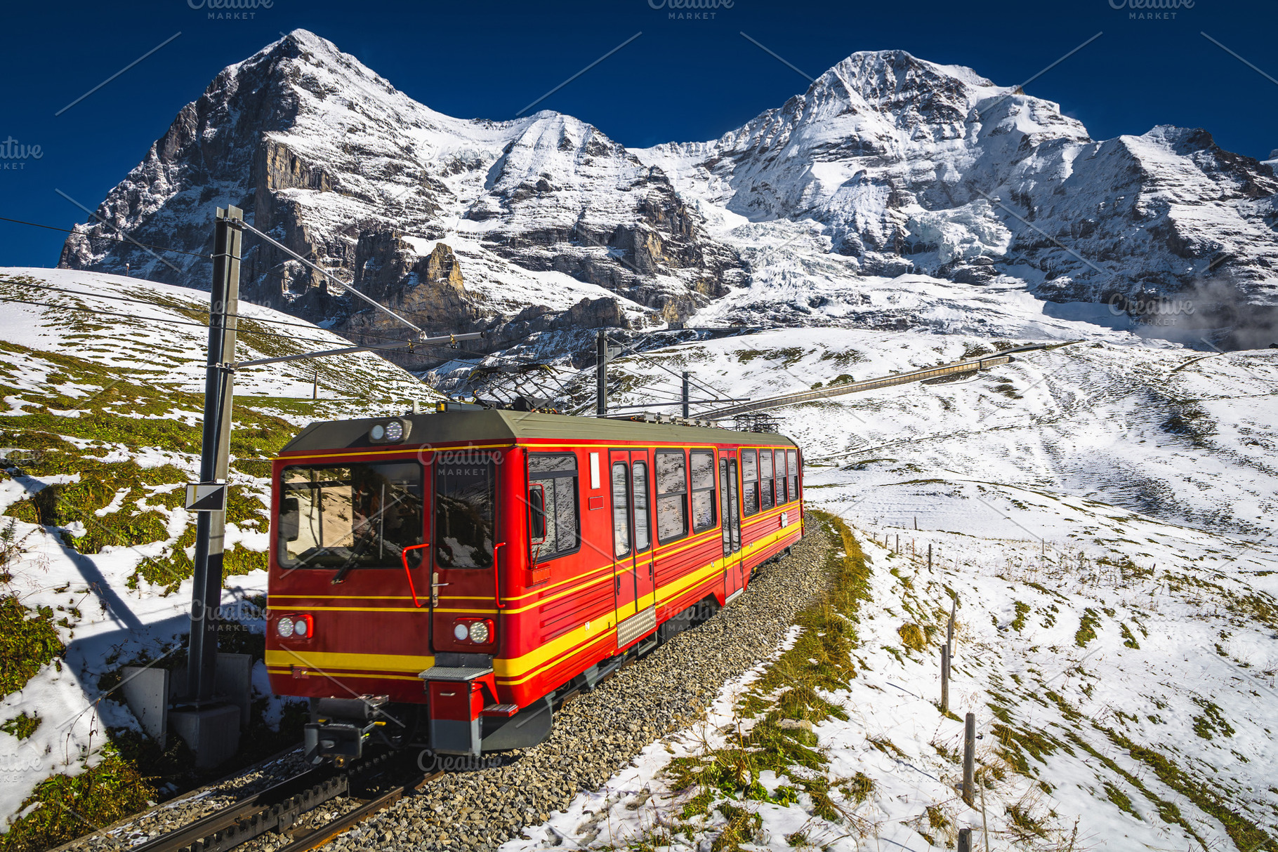 Swiss tourist cogwheel train, a Transportation Photo by Alpine Dreams