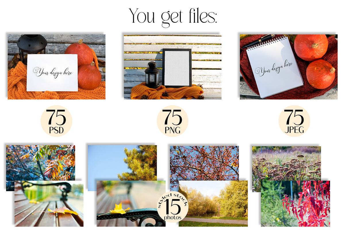 Autumn Mockup Bundle. Fall Mockup., a Print Template by MockupMarket (Photo 2 of 20)