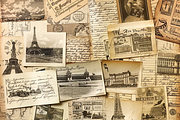 Vintage Travel Postcards, a Pattern Graphic by Printable Treasure (Thumbnail 4 of 7)