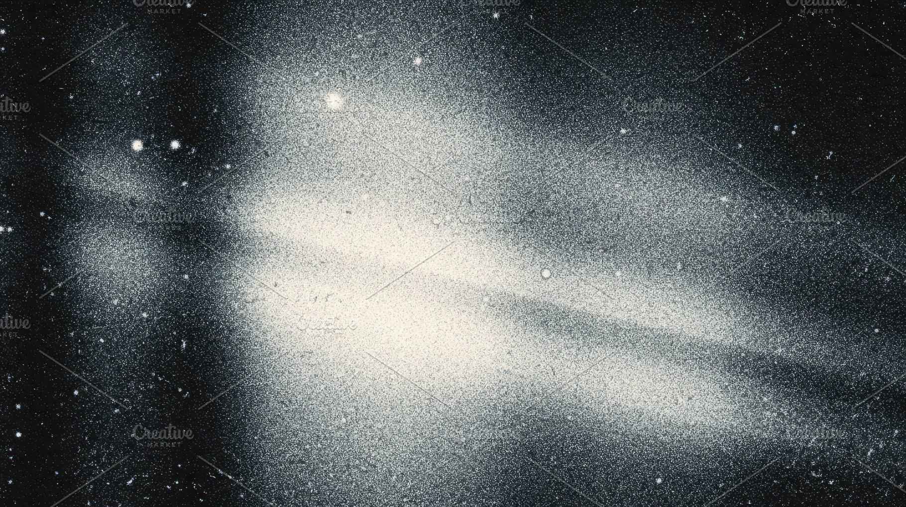 Stars and dust in the night sky, a Photo by Pavel_design
