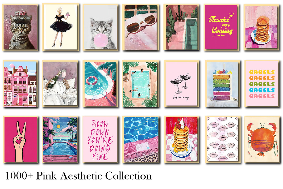 Pink Aesthetic Wall Art Collection, a Wallpaper Photo by Chipshpow Graphics (Photo 7 of 10)