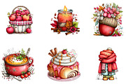 Cozy Autumn Essentials Clipart B., a Seasonal Illustration by CreationArt (Thumbnail 4 of 5)