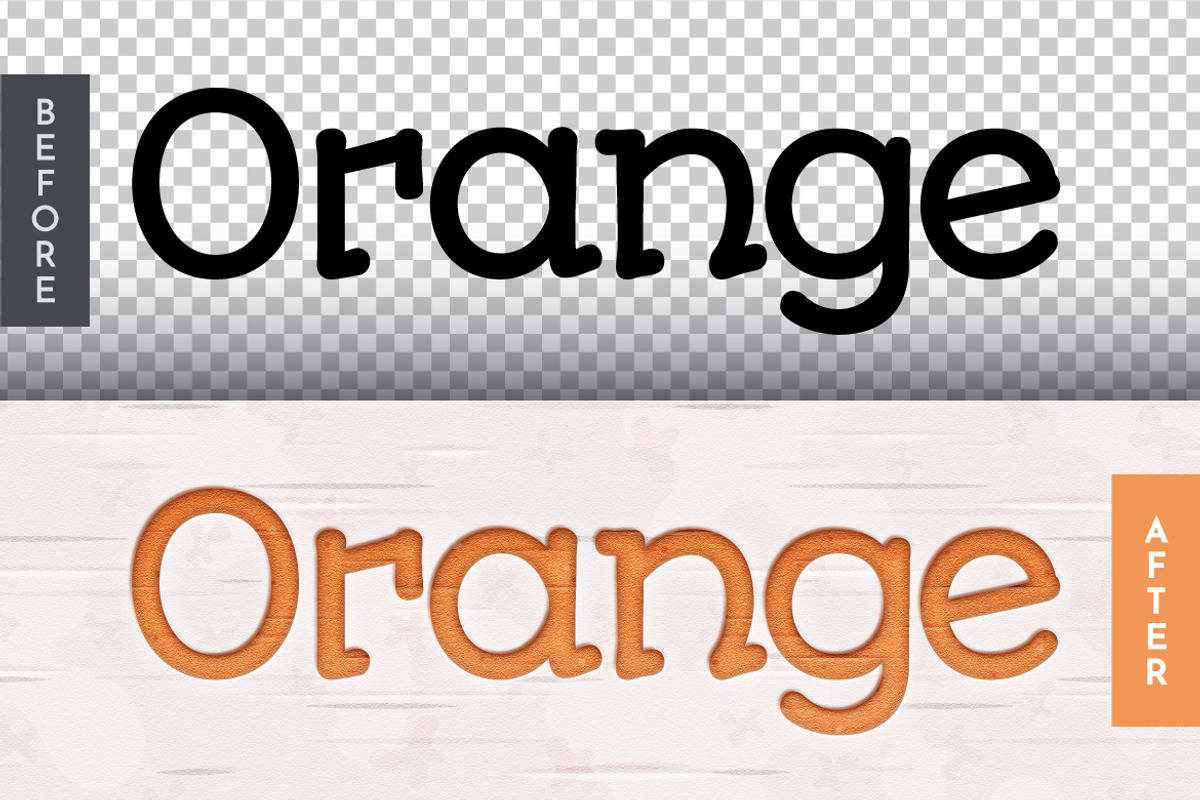 Orange Editable Text Effect, a Layer Style Add-On by rwgusev (Photo 3 of 7)