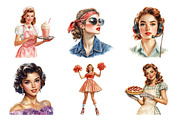 Retro Vintage 1950s PNG, an Illustration by SinaCreation (Thumbnail 2 of 5)