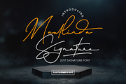 Maullinda Signature - Signature Font, a Script Font by overlaytemplates (Thumbnail 1 of 6)
