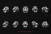10 Bundle Dark Art Hippopotamus, an Illustration by Morspective (Thumbnail 6 of 7)
