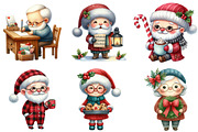 Christmas Elderly Clipart Set, an Illustration by Daily.Designs (Thumbnail 4 of 5)