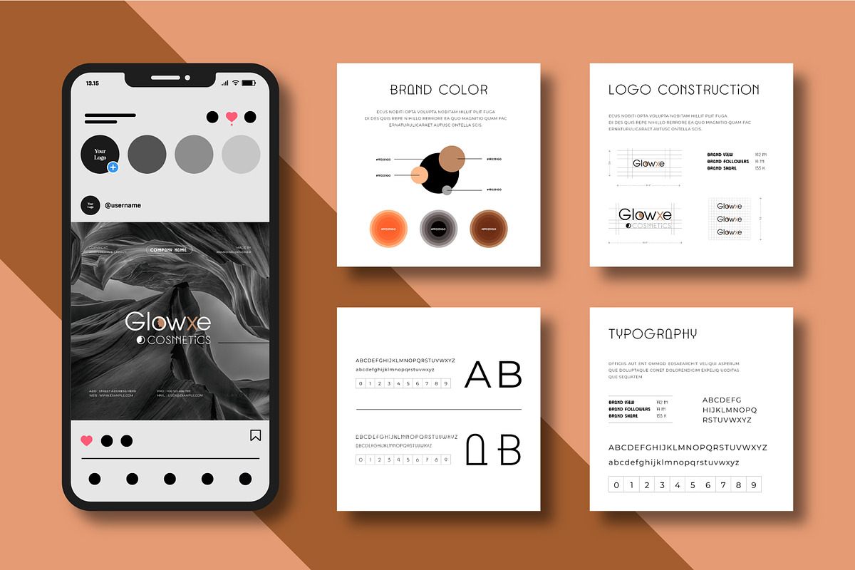 Brand Social Media Kit, a Social Media Template by MightyDesign (Photo 1 of 6)