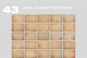 Junk Journal Floral Paper Overlays