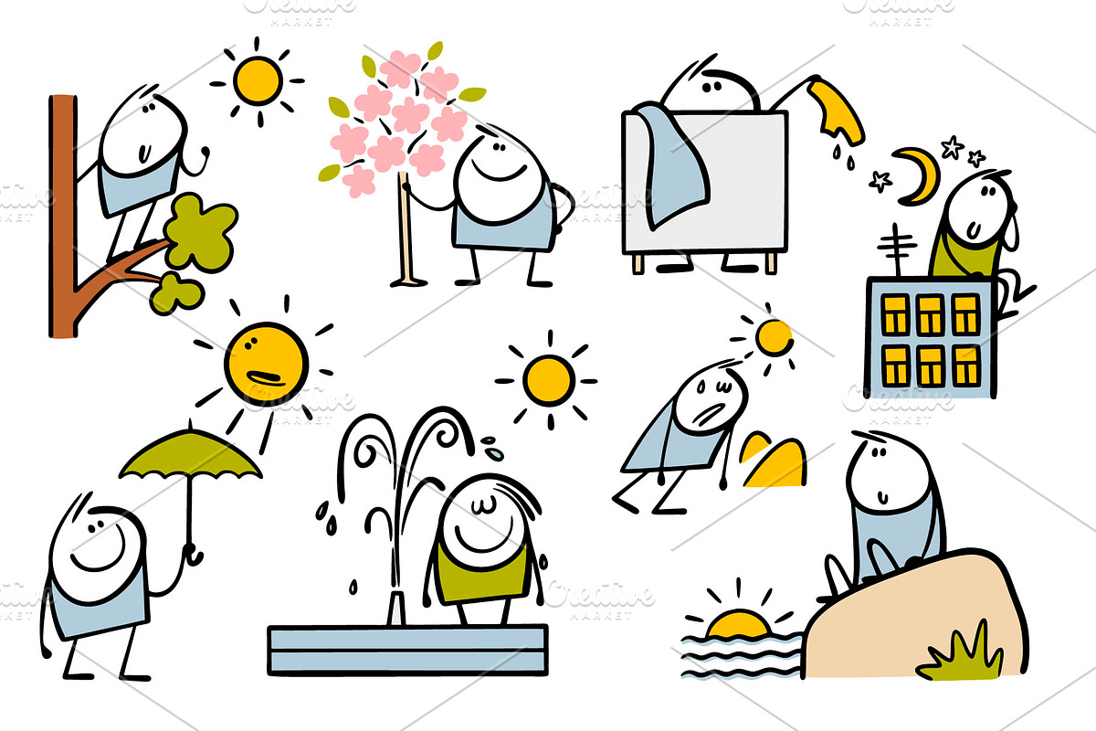 Cartoon seasons set 1., a Person Illustration by eka panova (Photo 4 of 5)