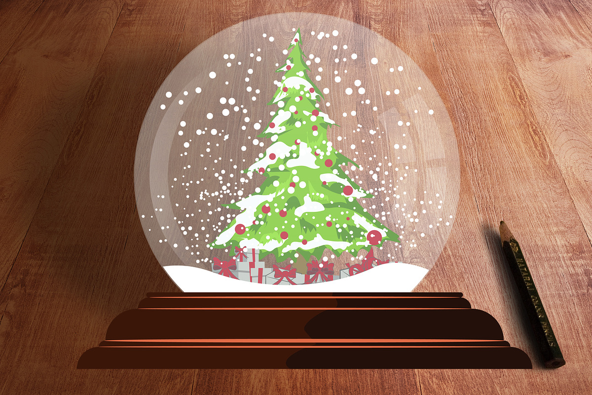 SET Snow globe - Christmas toy, a Decorative Illustration by pashigorov (Photo 3 of 12)
