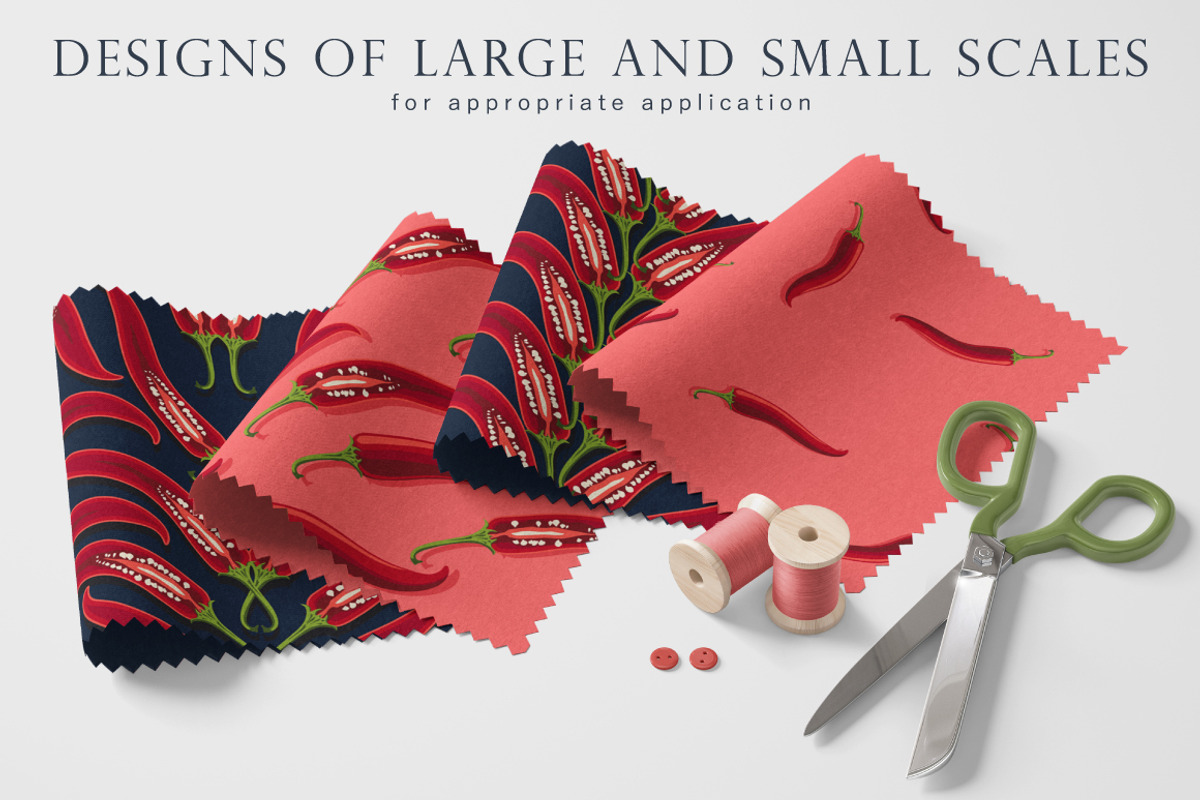 Hot pepper - Set 2, a Pattern Graphic by Yummy (Photo 5 of 13)