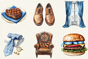 Man’s Birthday Clipart, an Illustration by OK Design (Thumbnail 2 of 5)