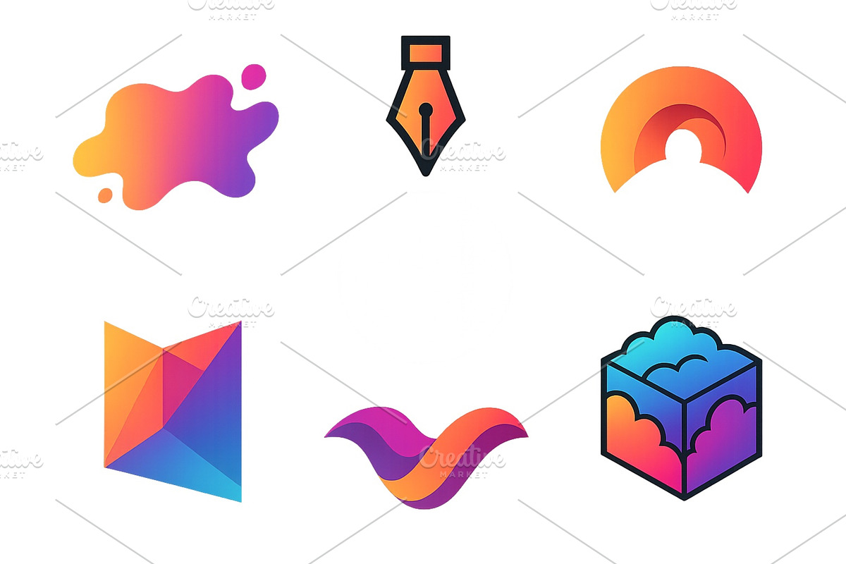 Unique collection of colorful, an Illustration by ZinetroN