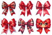 Red Coquette Christmas Bow Bundle, an Illustration by Daily.Designs (Thumbnail 5 of 5)