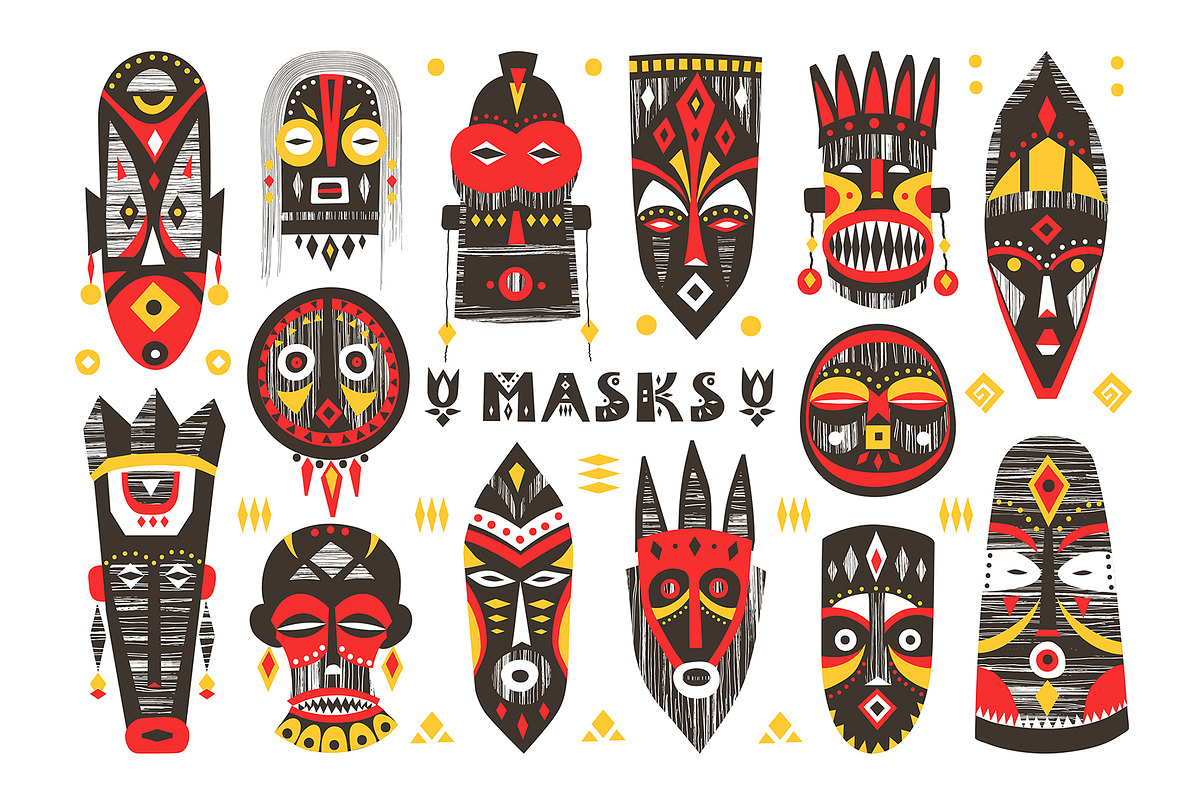 Africa - Tribal-art collection, a Decorative Illustration by Struvictory.art (Photo 3 of 11)