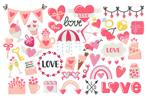 Valentine's Day Doodles Set