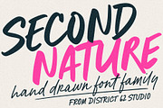 SECOND NATURE Font Collection, a Handwritten Font by DISTRICT 62 STUDIO (Thumbnail 1 of 17)