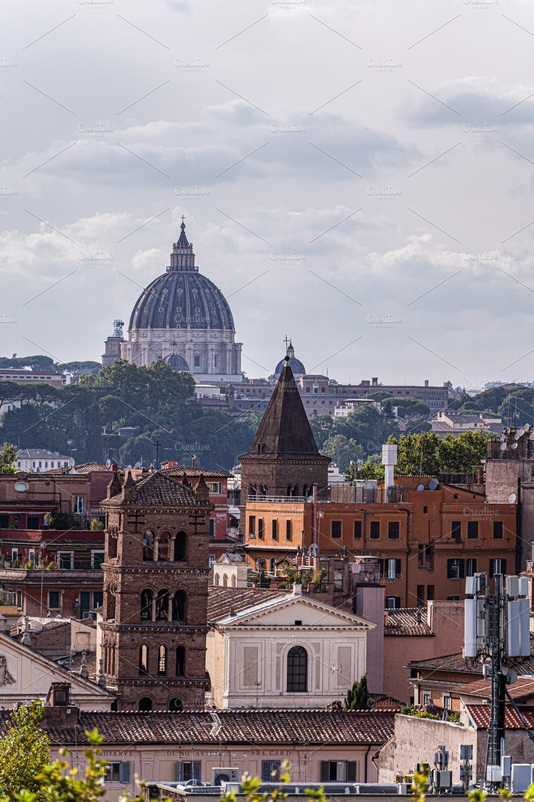 View from the Giardino degli Aranci to historical part of Mediev, an Architecture Photo by Anna Bogush