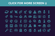 200 Space Exploration Icon Pack, an Outline Icon by Creastale (Thumbnail 5 of 6)