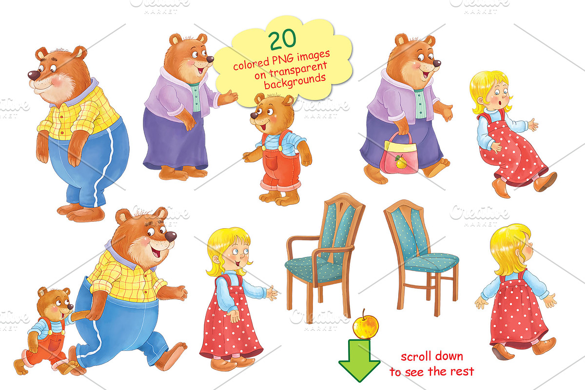 Goldilocks and the three bears, an Animal Illustration by Haso (Photo 7 of 10)