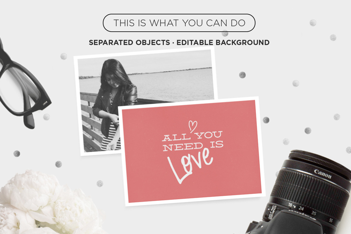 MockUp - Greeting Cards Camera, a Print Template by tomodachi studio (Photo 3 of 3)