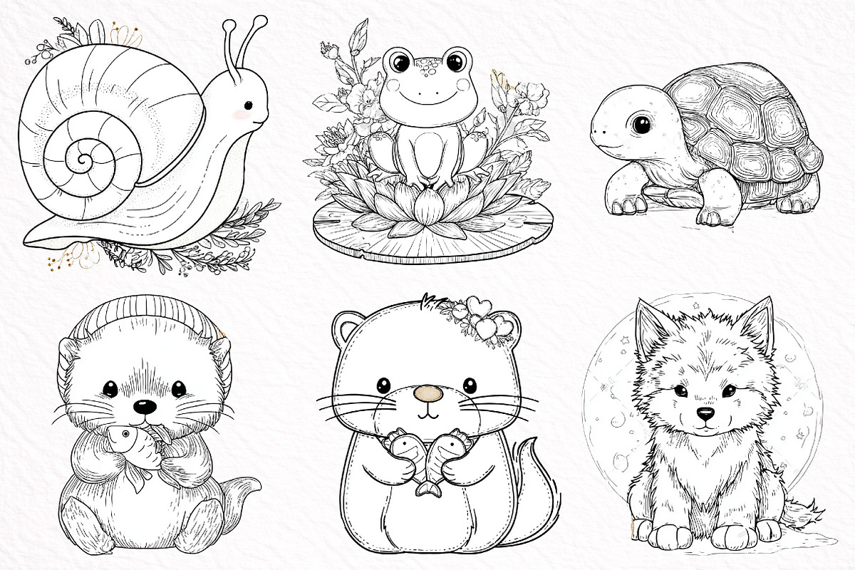 Cute forest animals Clipart, an Illustration by DreamArtGraphic (Photo 6 of 8)
